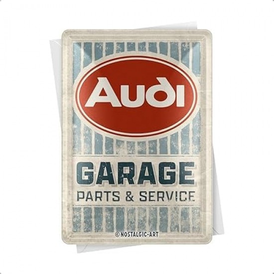 Carte Poștală metalică - Audi - Garage - Garaj