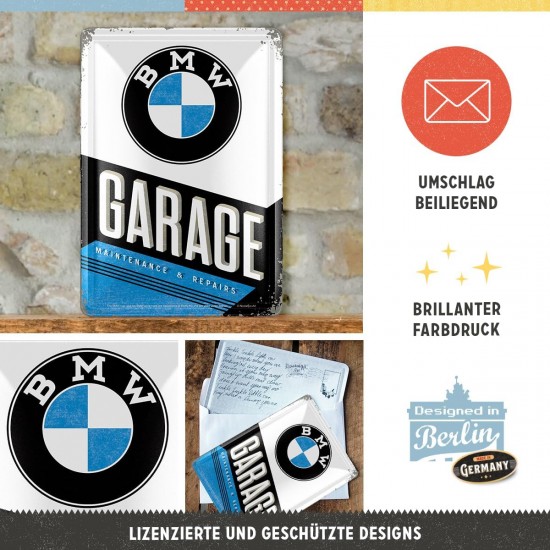 Carte Poștală metalică - BMW Garage - Garaj
