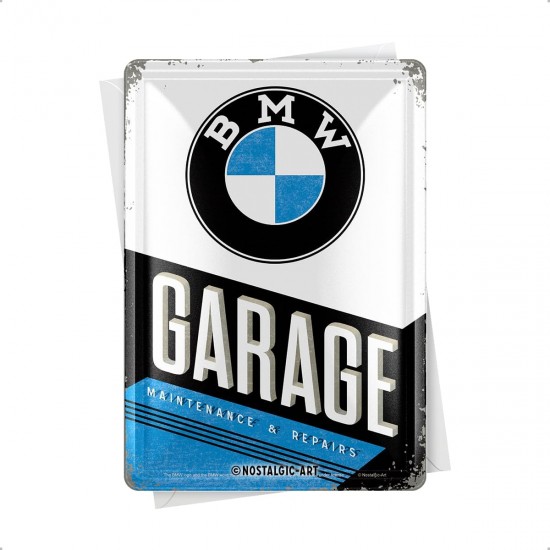 Carte Poștală metalică - BMW Garage - Garaj
