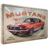 Carte Poștală metalică - Ford Mustang - Gt 1967 Red - Rosu