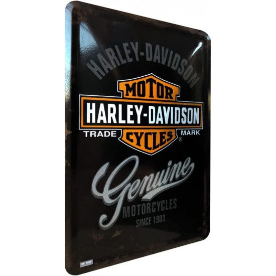Carte Poștală metalică - Harley-Davidson Genuine - Autentic Carte Poștală metalică - Harley-Davidson Genuine - Autentic