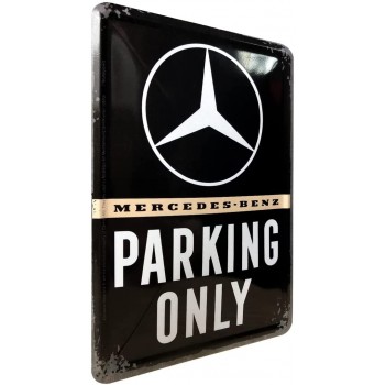 Carte Poștală metalică - Mercedes-Benz Parking Only - Parcare Doar pentru Mercedes-Benz