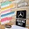 Carte Poștală metalică - Mercedes-Benz Parking Only - Parcare Doar pentru Mercedes-Benz Carte Poștală metalică - Mercedes-Benz Parking Only - Parcare Doar pentru Mercedes-Benz
