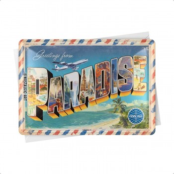 Carte Poștală metalică - Pan Am Paradise - Paradisul Pan Am