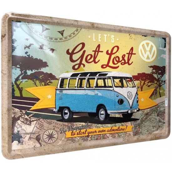 Carte Poștală metalică - Volkswagen - Let'S Get Lost! - Hai Sa Rătăcim!