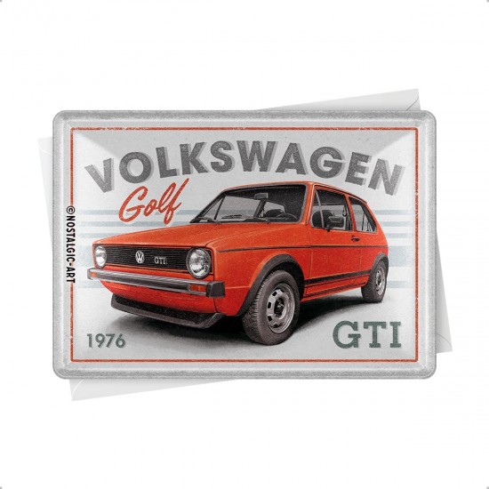 Carte Poștală metalică - Vw Golf Gti 1976