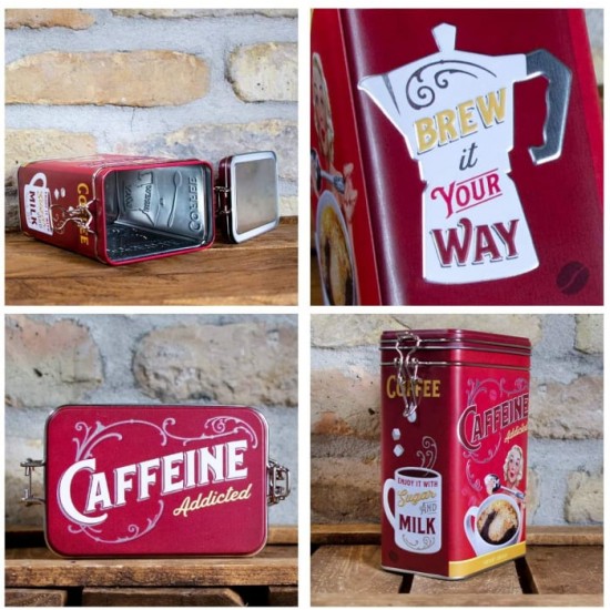 Cutie Metal Capac Etans L Hot Coffee Now - Cafea Fierbinte Chiar Acum