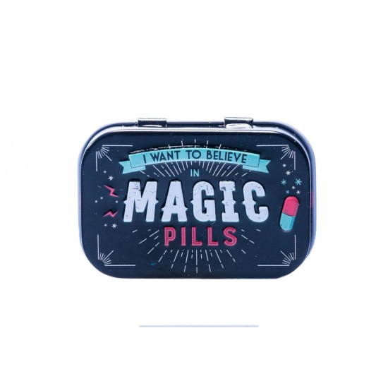 Cutie metalică de buzunar - Magic Pills - bomboane mentolate