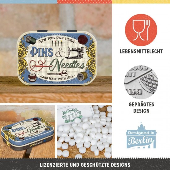 Cutie metalică de buzunar - Pins ; Needles - Materiale de Cusut