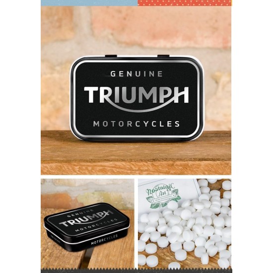 Cutie metalică de buzunar - XL Triumph Logo Silver