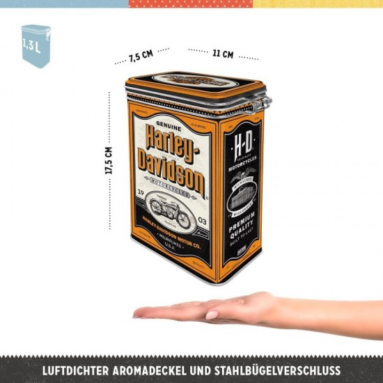 Cutie metalică etanșă - Harley-Davidson Mototciclete Autentice Din Milwaukee Cutie metalică etanșă - Harley-Davidson Mototciclete Autentice Din Milwaukee