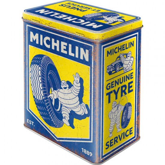 Cutie metalică L - Michelin - Vintage
