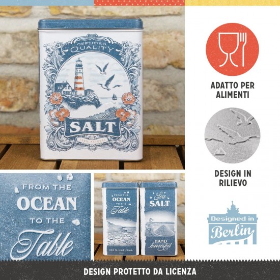 Cutie metalică L - Sea Salt