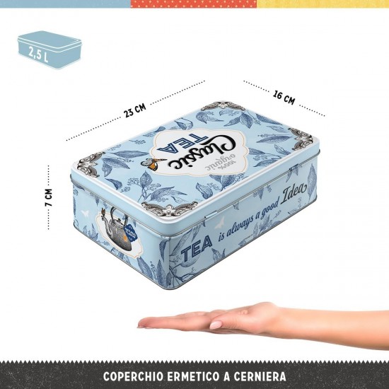 Cutie metalică plată - Classic Tea