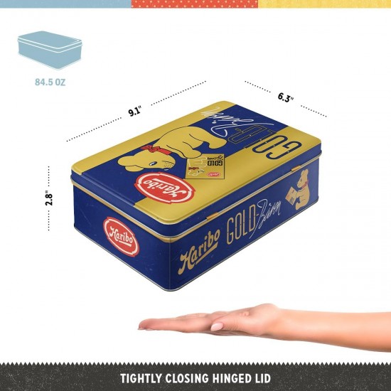 Cutie metalică plată - Haribo Goldbaren Vintage Gold