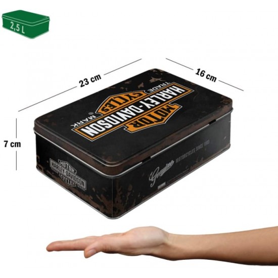 Cutie metalică plată - Harley-Davidson Autentic