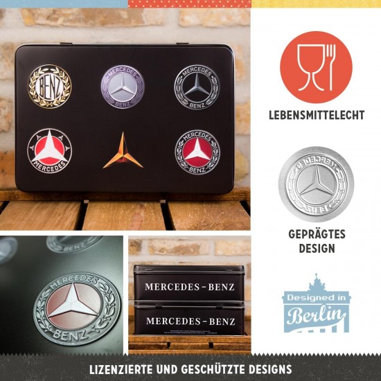 Cutie metalică plată - Mercedes-Benz - Evolutia Siglei