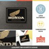 Magnet 6 x 8cm -  Honda Mc Motorcycles Gold - Sigla Honda Moto pe Auriu