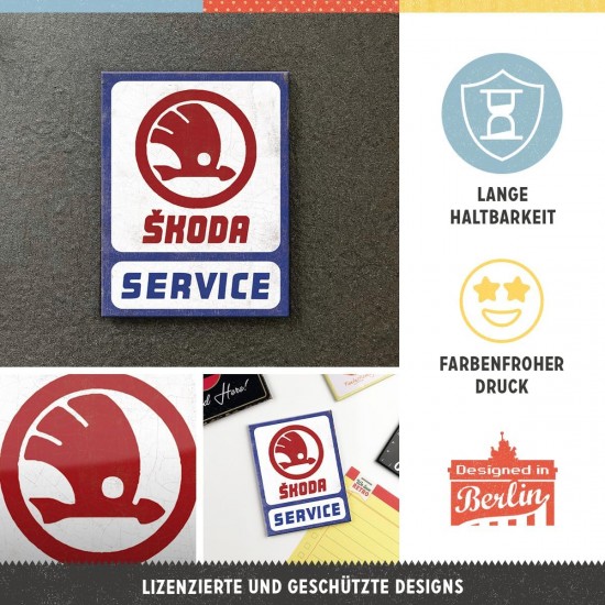 Magnet 6 x 8cm -  Skoda Service