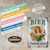 Placă 20 x 30 - Bier Dabei - Eintritt Frei - Berea Este Gratuita