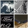 Placă 20 x 30 - Ford Mustang - Horse Logo Black - Sigla Cal Negru