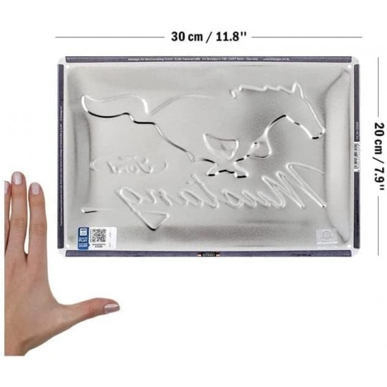 Placă 20 x 30 - Ford Mustang - Horse Logo Black - Sigla Cal Negru