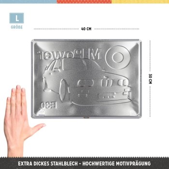 Placă 30 x 40 - BMW Motorsport M Power E30 Placă 30 x 40 - BMW Motorsport M Power E30