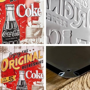 Placă 30 x 40 - Coca-Cola - Original Coke Highway 66 - Soseaua 66 - Cola Autentică Placă 30 x 40 - Coca-Cola - Original Coke Highway 66 - Soseaua 66 - Cola Autentică