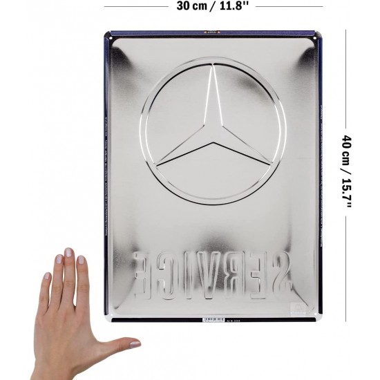 Placă 30 x 40 - Mercedes Benz Service - Albastru