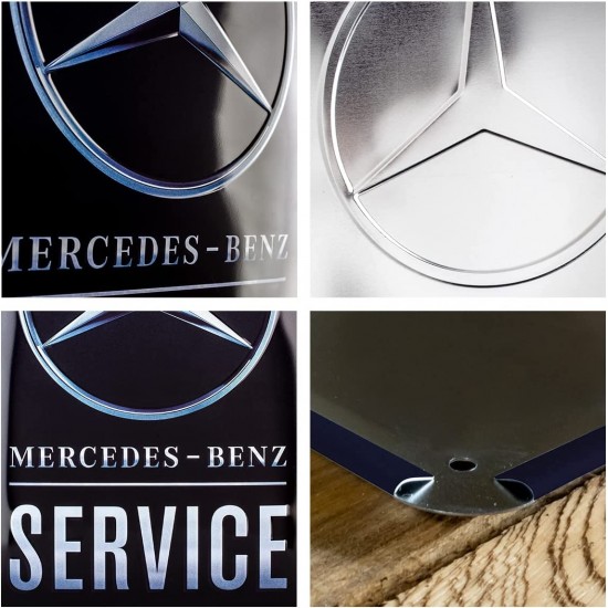 Placă 30 x 40 - Mercedes Benz Service - Albastru