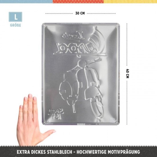 Placă 30 x 40 - Vespa - Iconic Since 1946 - Iconic Inca Din 1946