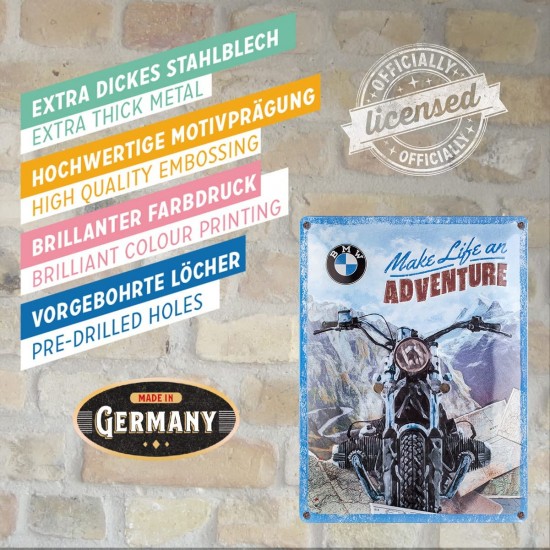 Placă Decor 30 x 40 - BMW Make Life An Adventure - BMW Transforma - Ti Viata Intr - O Aventura