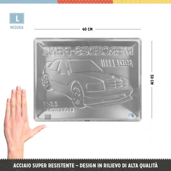 Placă Decor 30 x 40 - Mercedes-Benz 190 E 2.5 - 16 Evolution Ii