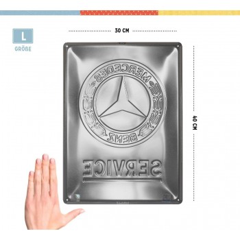 Placă Decor 30 x 40 - Mercedes-Benz - Service Emblema Albastra Placă Decor 30 x 40 - Mercedes-Benz - Service Emblema Albastra