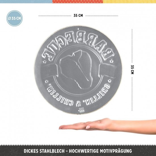 Placă decor 35cm - Barbecue Grillin' And Chillin'