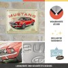 Placă Decor metalică 15 x 20 - Ford Mustang Gt 1967 Rosu