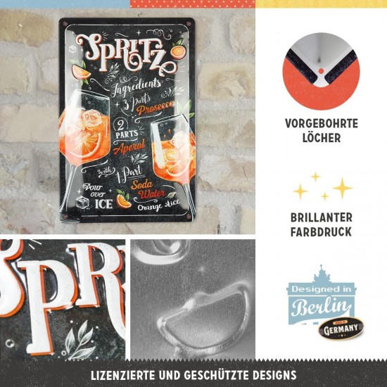 Placă Decor metalică 20 x 30 - Aperol Spritz