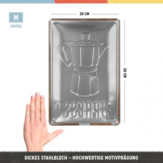 Placă Decor metalică 20 x 30 - Espresso