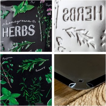 Placă Decor metalică 20 x 30 - Homegrown Herbs - Verdeturi Crescute Acasa Placă Decor metalică 20 x 30 - Homegrown Herbs - Verdeturi Crescute Acasa