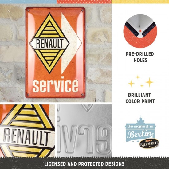 Placă Decor metalică 20 x 30 - Renault Service