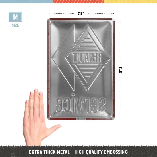 Placă Decor metalică 20 x 30 - Renault Service