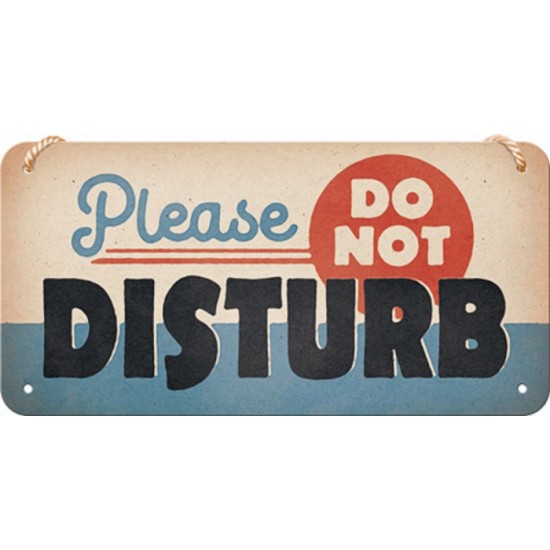 Placă Decor metalică cu Șnur - Do Not Disturb - Nu Deranjati