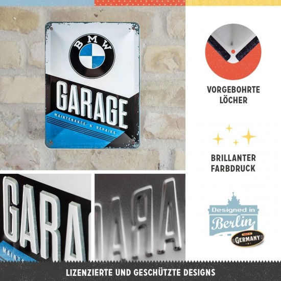 Placă metalică 15 x 20 - BMW - Garaj