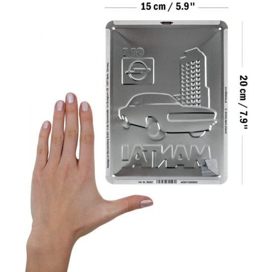Placă metalică 15 x 20cm -  Opel - Manta Gt/E Collaj