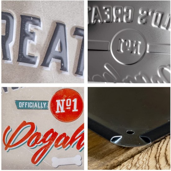 Placă metalică 15 x 20 - Dogaholic - Dependent de Catei