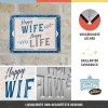 Placă metalică 15 x 20 - Happy Wife Happy Life - Nevasta Fericita Viata Fericita