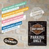 Placă metalică 15 x 20 - Harley-Davidson Parking Only - Parcare Doar pentru Harley-Davidson