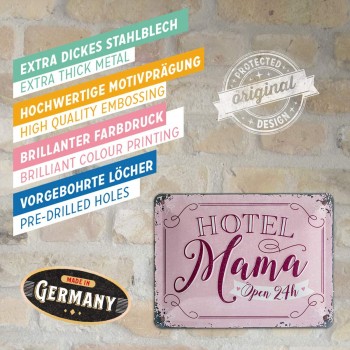 Placă metalică 15 x 20 - Hotel Mama Placă metalică 15 x 20 - Hotel Mama
