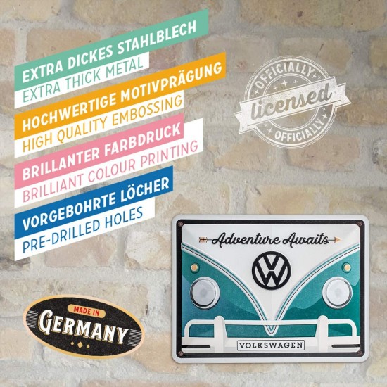 Placă metalică 15 x 20 - Volkswagen Adventure - Aventura