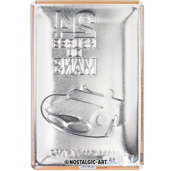 Placă metalică 20 x 30 - 24H Le Mans - Red Car 1963 - Masina Rosie 1963